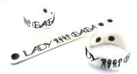 LADY GAGA ริสแบนด์ Wristband คุณภาพต่างประเทศ ส่งออก USA UK และยุโรป สินค้าส่งต่างประเทศ ปรับขนาดข้อมือได้สองขนาด 2-3 วันรับของ LGA19NNN