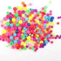 New Matte Fluorescent Color Wholesale Mixed Acrylic Round Spacer Loose Beads Handmade Jewlery Accessory 3 4 6 8 10mm