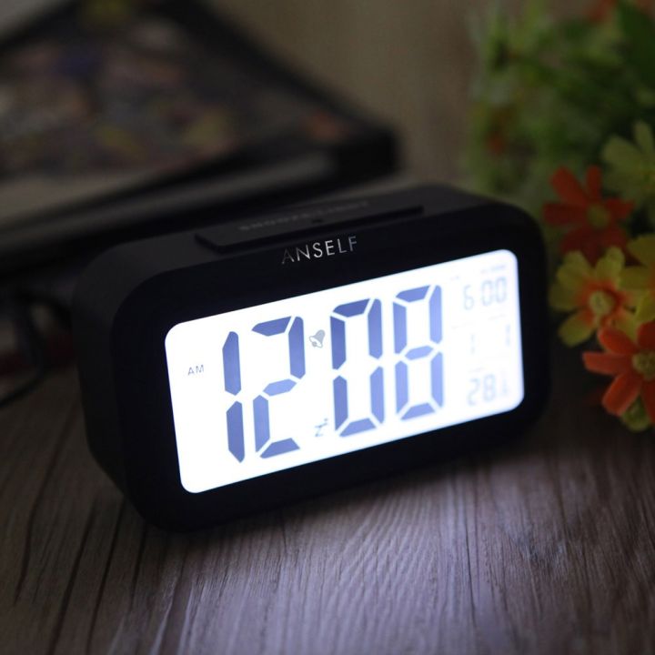 นาฬิกาปลุกพร้อมจอแสดงผล-anself-led-alarm-clock-sensor-time-ส่วนลด100-บาท-โค้ด