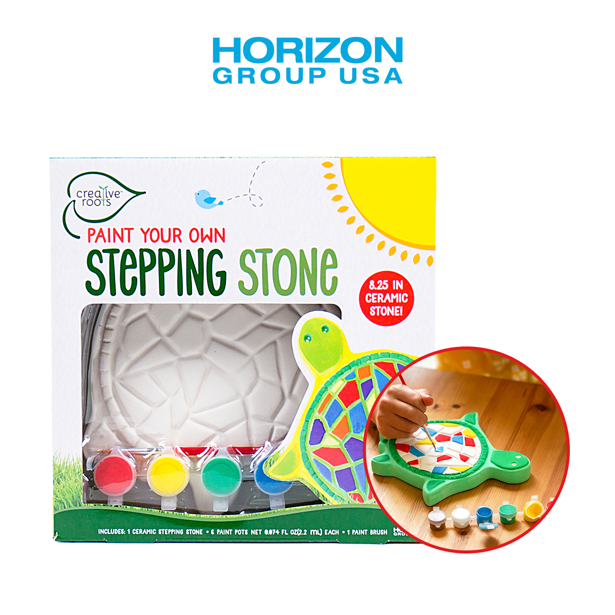 CREATIVE ROOTS Paint Your Own Unicorn Stepping Stone by Horizon Group USA