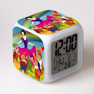 【Worth-Buy】 นาฬิกาปลุก Led หิมะขาว7สีนาฬิกาดิจิตอลตั้งโต๊ะอิเล็กทรอนิกส์ของเล่นเด็ก Reloj Despertador