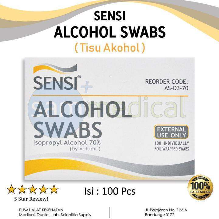 Sensi Alkohol Swab Tissue Alkohol Isi Pcs Lazada Indonesia