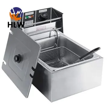 12L Stainless Steel Commercial Electric Deep Fryers Twin Fat Fryer Double  Tank