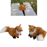 Simulated Animal Plush Fox Toy Childrens Christmas Gift Photo Decor Props Home