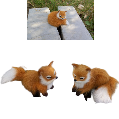 Simulated Animal Plush Fox Toy Childrens Christmas Gift Photo Decor Props Home