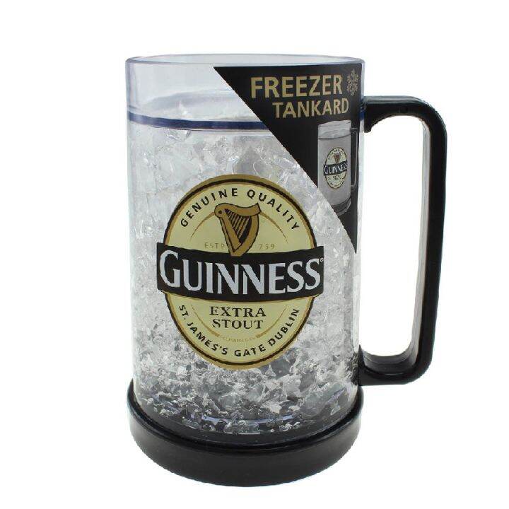 【Soft Lip Shop】 Frosty Freezer Beer Mugs Heavy Double Wall Gel Dublin