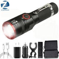 30000lm XM-L T6 Led Flashlight USB Rechargeable 18650 Battery Torch Aluminum Waterproof 3 Mode Lantern For Cycling Camping Rechargeable  Flashlights