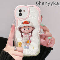 Chenyyka เคสปลอกสำหรับ Samsung A03แกน A03s A02 M02 A02s M02s F02s ลายการ์ตูนเป็ดน้อยน่ารักเด็กผู้หญิงสีสันสดใสขอบเนื้อครีมนิ่มเคสโทรศัพท์โปร่งใสกันกระแทกเคสซิลิโคนใส