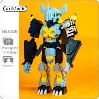 SC 5015 Anime Digimon Dark War Greymon Digital Monster Pet Animal 3D Mini Diamond Blocks Bricks Building Toy for Children no Box