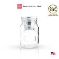 239856 The Kilner 17oz Snack On The Go Jar ขวดโหลแก้ว บรรจุอาหาร พร้อมฝาปิด + ถ้วยสแตนเลส 17 ออนซ์