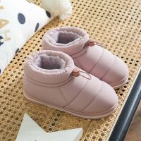 2022 new winter leisure children 39;s bag and cotton slippers girls and boys indoor non-slip baby down cotton shoes