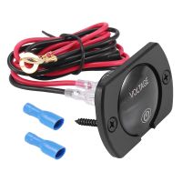 12V Voltage Gauge with Contact Switch Digital Display DC12V 24V Waterproof Voltmeter Panel for Boat Marine Truck ATV UTV