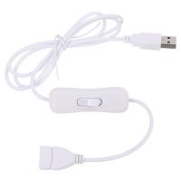 2023 New USB 2.0 Male to Female Extension Data Cable with ON/Off Switch Suitable for USB LED Strips Fan Charger Laptop Desk Lamp