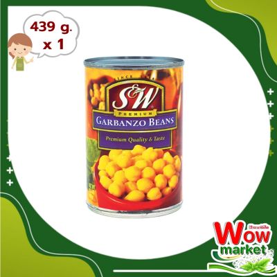 S&W Garbanzo Beans 439 g : เอสแอนด์ดับบลิว ถั่วลูกไก่ 439 กรัม