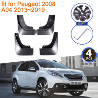 4x สำหรับ Peugeot 2008 A94 2013 2014 2015 2016 2017 2018 2019 Mud Flaps Mudguards Splash Fender Guard ด้านหน้าด้านหลังล้ออุปกรณ์เสริม