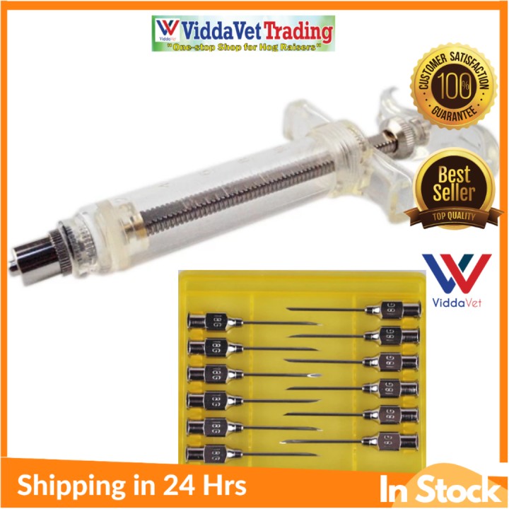 10 mL Fiberglass syringe TPX S.yringe Heavy Duty with Dosage Lock + Free 1 Dozen U.S. Quality