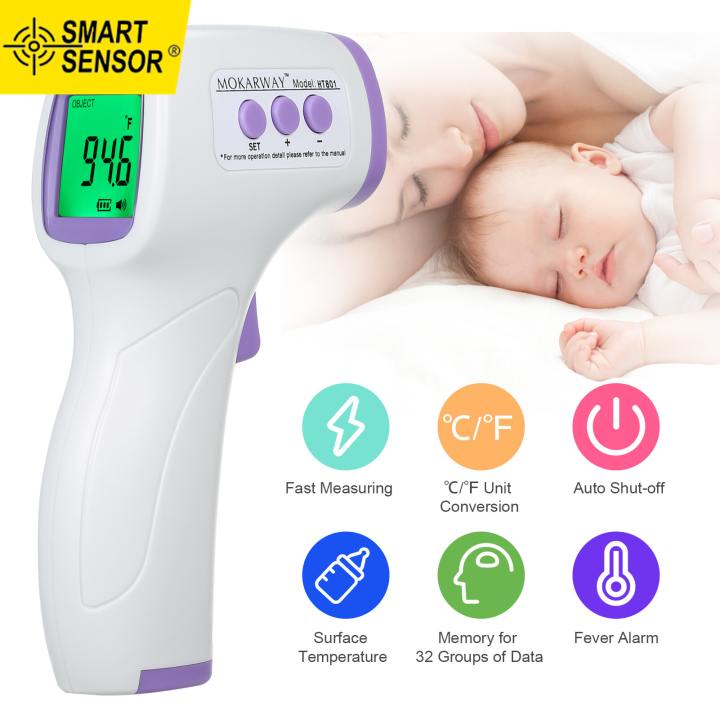 Smart Sensor Non-contact Infrared Therm-ometer Forehead Temperature 