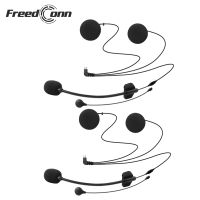 2pcs Headphone Microphone Accessories 2 In 1 Earphone Suit for T-COM OS T-COMSC FDC-VB COLO TCOM-02 Motorcycle Helmet Intercom