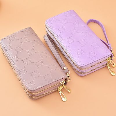 Phone Purses Women Wallets Big Female Purse Leather Brand Casual Monedero Ladies Long Woman Wallets Coin Card Clutch Double Zip