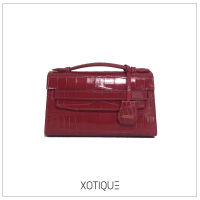 Small Clutch Crocodile Hot Pink Color by Xotique