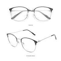 Anti Radiation Photochromic Eye Glasses For Women Men Computer Eyeglasses Metal Ovel Frame