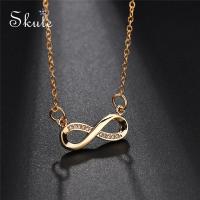 ❤Skute สร้อยคออินฟินิตี้ง่าย zircons จี้โลหะ infinitas Choker เครื่องประดับโซ่ทอง」