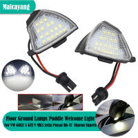 LED กระจกมองข้างพื้นโคมไฟสำหรับ VW G Olf 5 GTI V MK5 J Etta P Assat B5.5 B6 Sharan สุดยอด EOS มองหลังบ่อยินดีต้อนรับแสง