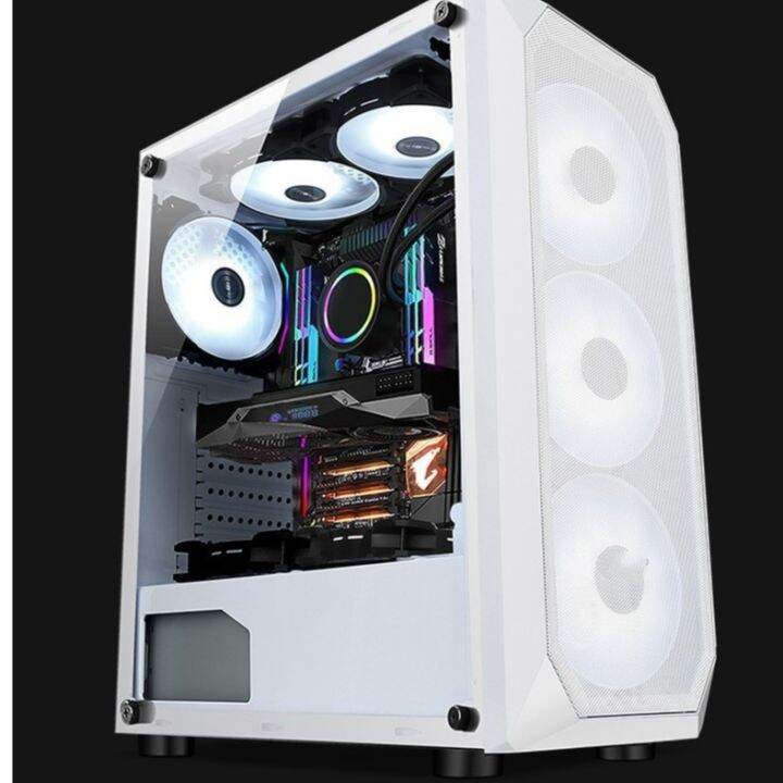 SY CAT Matx PC Case Gaming Case Tempered Glass Case Desktop Computer ...