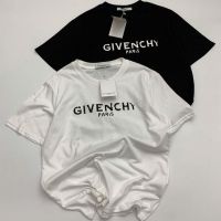 GIVENCHY เสื้อยืดแขนสั้น คอกลม ผ้าฝ้ายแท้ พิมพ์ลายตัวอักษร ทรงหลวม สไตล์คลาสสิก แฟชั่นฤดูร้อน สําหรับผู้หญิง 2021 dpo