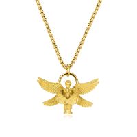 STN12 Angel Pendant Necklace Handmade Seraph Prayer Pendant Long Chain Necklace Men Women Jewelry Anniversary Gift