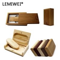 Lemiwei Log Pendrive Pen Drive Round Square Wooden Box USB Flash Drives 8GB 32GB 64GB USB Flash Drive Memory Usb Stick For Gift