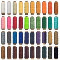 QJH 40 Colors Leather Sewing Waxed Thread50Yards Per Color Hand Stitching Thread for Hand Sewing Leather and Bookbinding