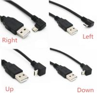 ขึ้น Amp; ลง Amp; ซ้าย Amp; มุมขวา90องศา Usb Micro Usb ชายกับ Usb ชายข้อมูลค่าใช้จ่ายเชื่อมต่อสายเคเบิ้ล25เซนติเมตร-500เซนติเมตรสำหรับแท็บเล็ต