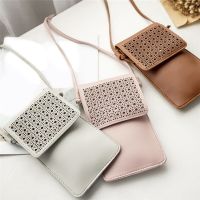 ZZOOI Touch Screen Cell Phone Bag Transparent Women Handbag PU Leather Messenger Wallet Purse Small Carving Flap Bag Shoulder Bag