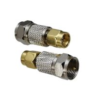 1pcs Connector Adapter F TV Male Plug to SMA Male Plug RF Coaxial Converter Straight New Electrical Connectors