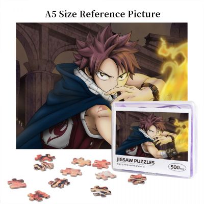 Fairy Tail Natsu Dragneel Wooden Jigsaw Puzzle 500 Pieces Educational Toy Painting Art Decor Decompression toys 500pcs