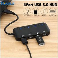 4 Port Micro USB Hub 3.0 USB Splitter High Speed 480Mbps USB3.0 Hub LED With ON/OFF Switch For Tablet Laptop Computer USB Hubs