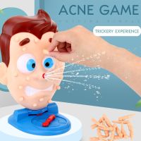 （A Decent） Family Party Simulating Face Squeeze AcnePimple Pete Game เกมกระดาน Water Spray Popping PimpleFunny Toys