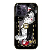 "สินค้าของแท้" CASETiFY ONE PIECE Poker Card Luffy &amp; Shanks Case 14Promax  Impact Case Color: Black