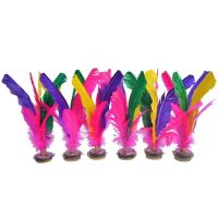 6pcs Outdoor Chinese Jianzi Foot Sports Recreation and fitness Colorful Feathers Kick Shuttlecock indoor Toy Games