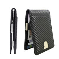 New Mens Wallet Carbon Fiber Anti-theft Swipe Card Bag Large Capacity Card Slots for Men