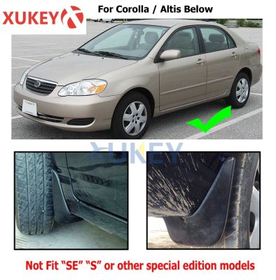 Molded Mud Flaps For Toyota Corolla Altis 2002-2008 Sedan Mudflaps Splash Guards Mud Flap Mudguards 2003 2004 2005 2006 2007