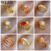 OYJR แหวนเพชรแฟชั่นหญิง แหวนผีเสื้อ ปรับขนาดได้ แหวนแฟชั่นสำหรับผู้หญิง