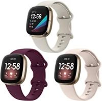 【Online】 【Deal】 【Exclusive】 สายซิลิโคน3แพ็คสำหรับ Fitbit Versa 3 /Sense สมาร์ทวอท์ชสายรัดหนังสำหรับเปลี่ยนของฟิตบิทสำหรับ Fitbit Sense Wristband Correa