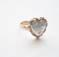 Vetiver Pearl Heart shape freshwater pearl ring แหวนมุกแท้รูปหัวใจ !!!สั่งทำ12วัน!!! วงต่อวง ตัวเรือนเงินแท้ เงินสเตอร์ลิง925 เครื่องประดับ แฟชั่น ไข่มุก แหวนมุก