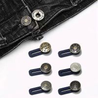 Metal Retractable Buckle Buttons for Clothing Jeans Adjustable Waistline Increase Waist Fastener Extended Button