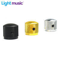 2Pcs Metal Dome Tone Volume Control Knobs สำหรับกีตาร์เบส Hexa-สกรูล็อคสีดำ Chrome Gold Guitar Parts