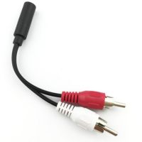 3.5mm Stereo Female Plug to 2 Male RCA Jack Adapter Audio Y Cable Computer speaker cable