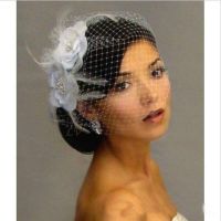 Flowers Rose Bird Cage Veil Wedding Veil Birdcage Veil Netting Face Short Feather Flower White Fascinator Bride Hats with Veil Hair Accessories