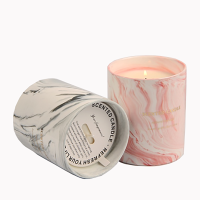 【CW】Multifunctional No Logo Scented Candle In Ceramic Jar With Gold Sticker Valentines Day Gift